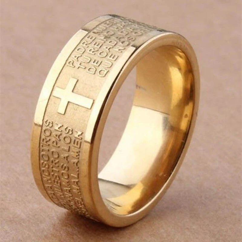 ✝️ Bague Chrétienne en Acier – Foi & Élégance IntemporelleGoVibeshop777
