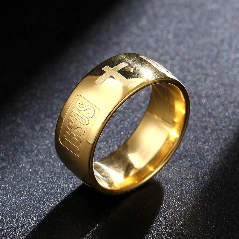 ✝️ Bague Chrétienne en Acier – Foi & Élégance IntemporelleGoVibeshop777