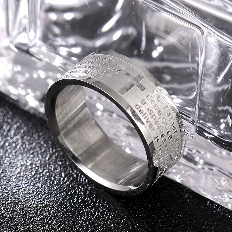 ✝️ Bague Chrétienne en Acier – Foi & Élégance IntemporelleGoVibeshop777