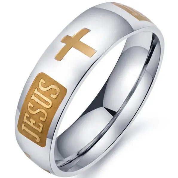 ✝️ Bague Chrétienne en Acier – Foi & Élégance IntemporelleGoVibeshop777