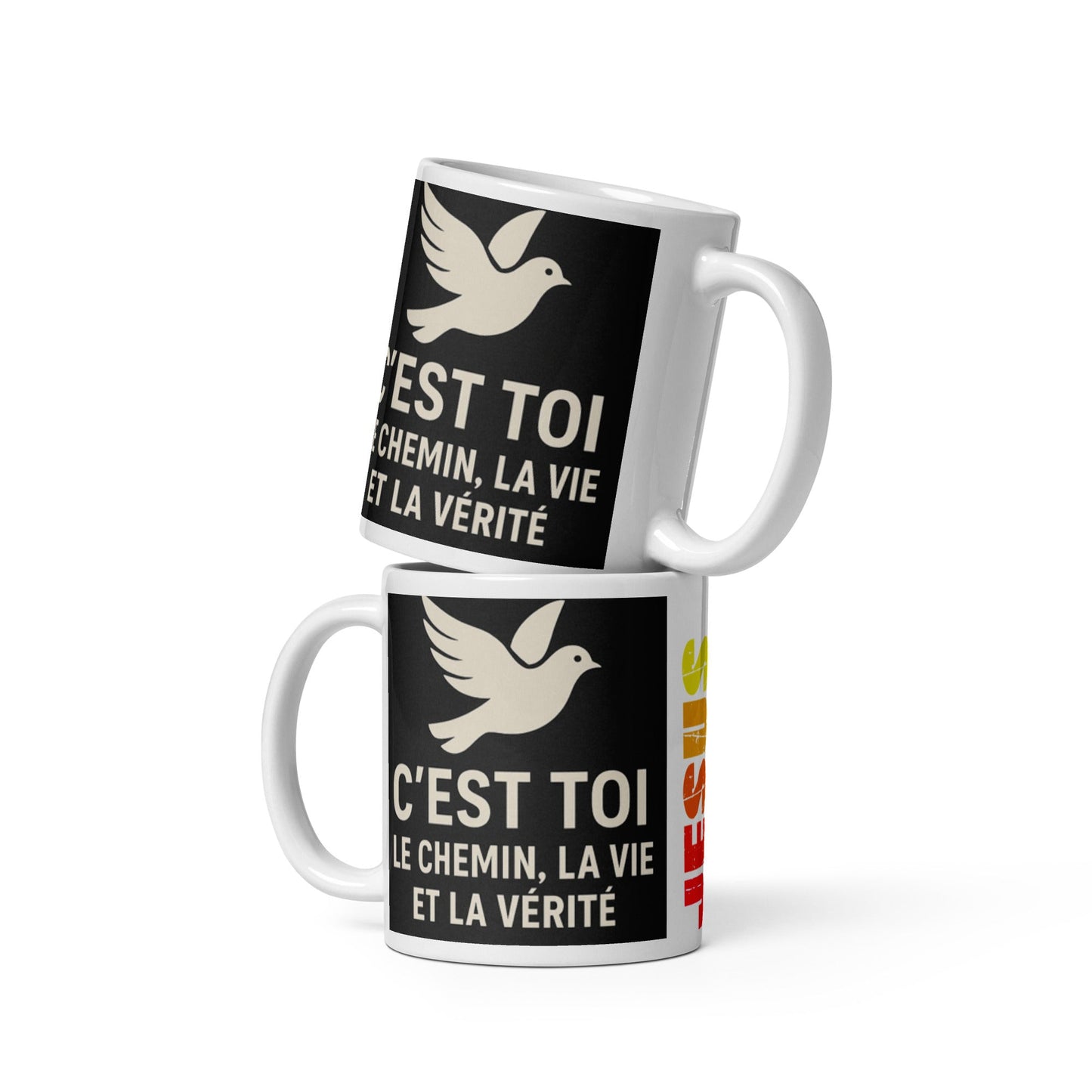 Mug Blanc Brillan jesus le cheminMUGGoVibeshop777