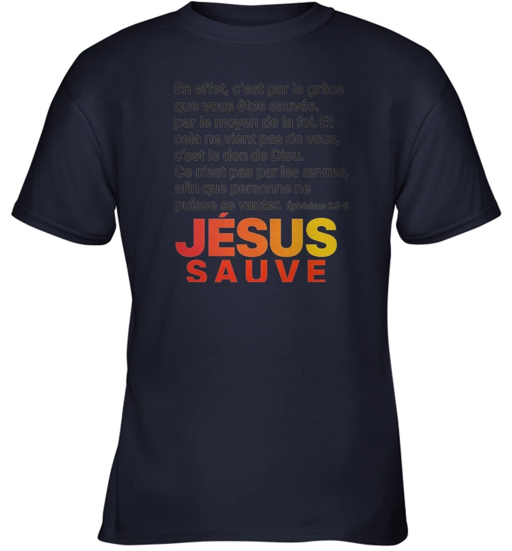 đ T-shirt Jesus sauve avec un verset biblique GoVibeshop777