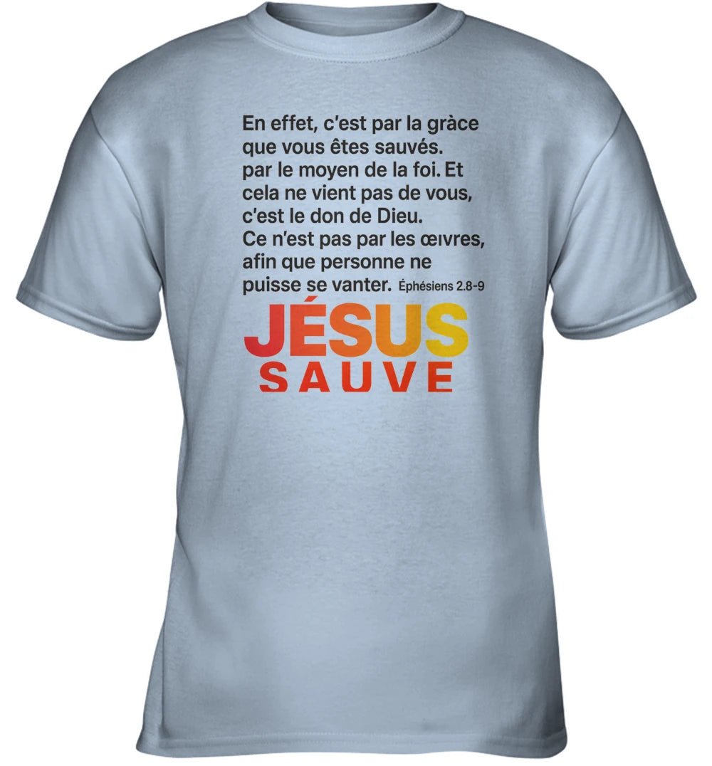 đ T-shirt Jesus sauve avec un verset biblique GoVibeshop777