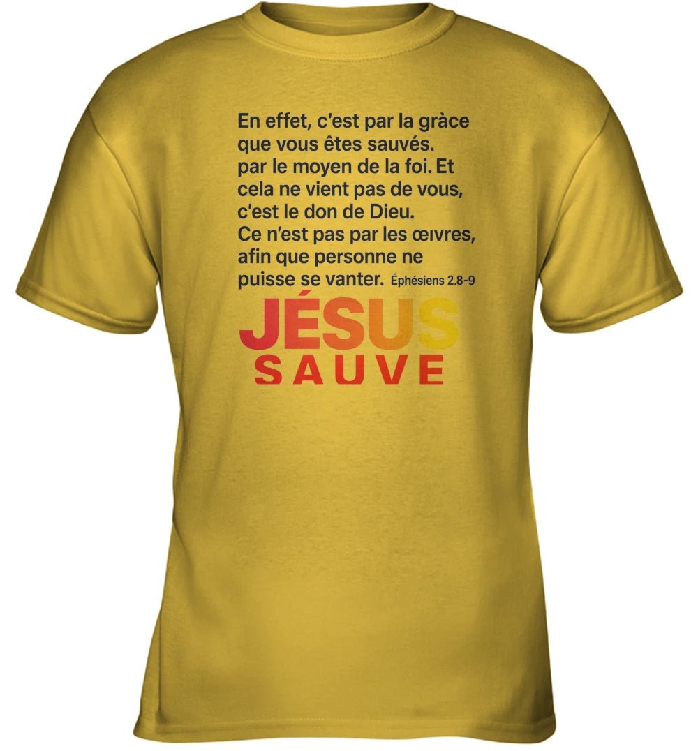 đ T-shirt Jesus sauve avec un verset biblique GoVibeshop777