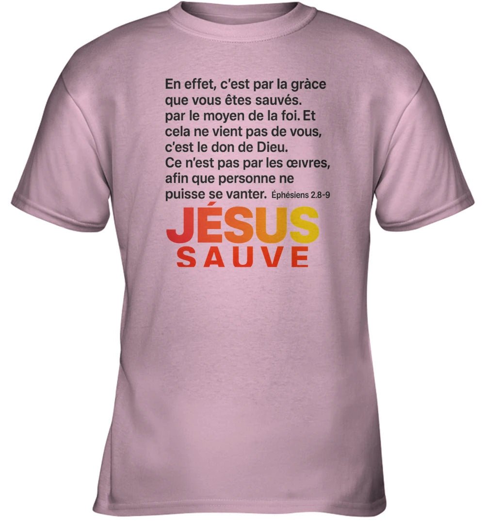 đ T-shirt Jesus sauve avec un verset biblique GoVibeshop777