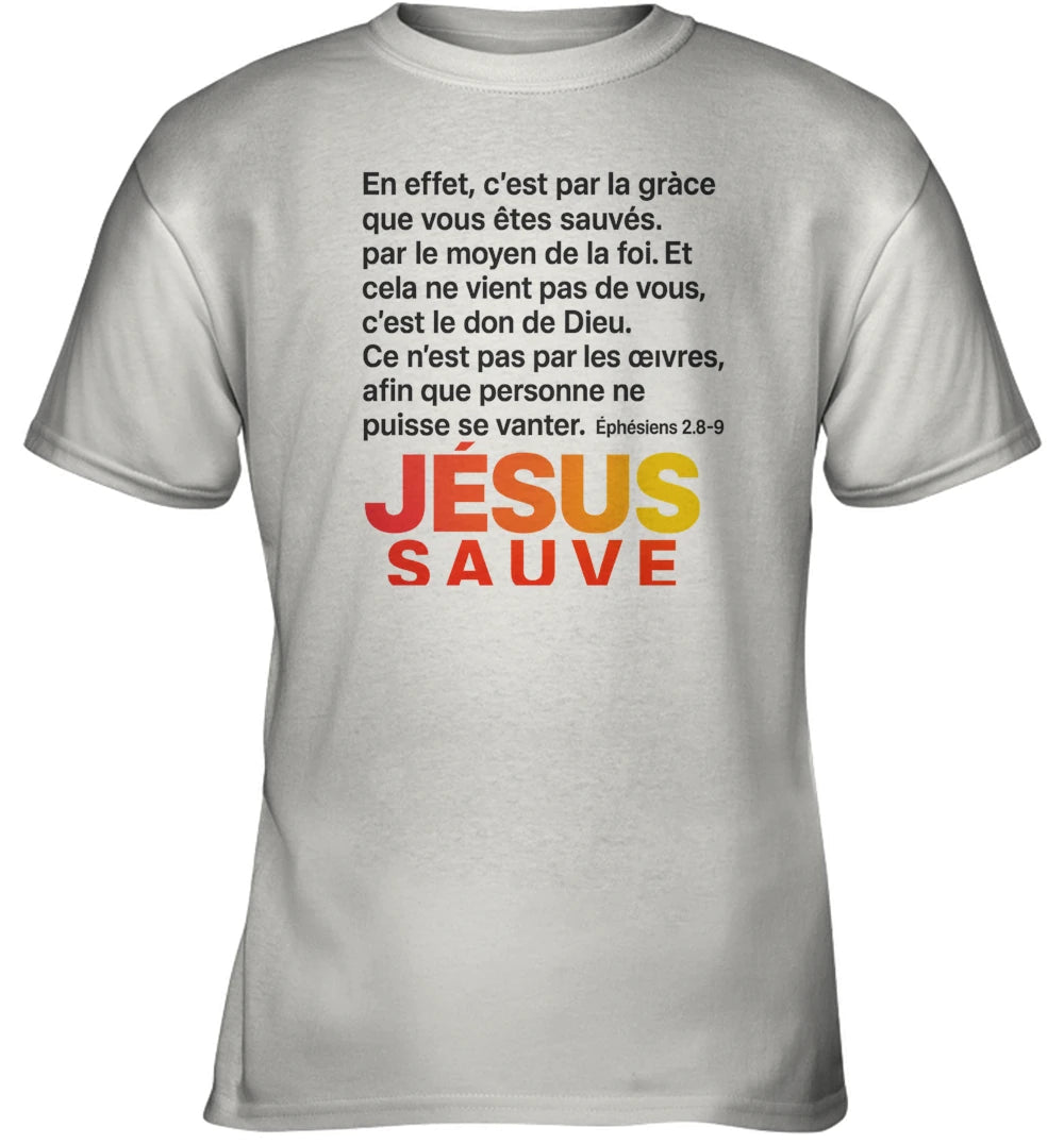 đ T-shirt Jesus sauve avec un verset biblique GoVibeshop777