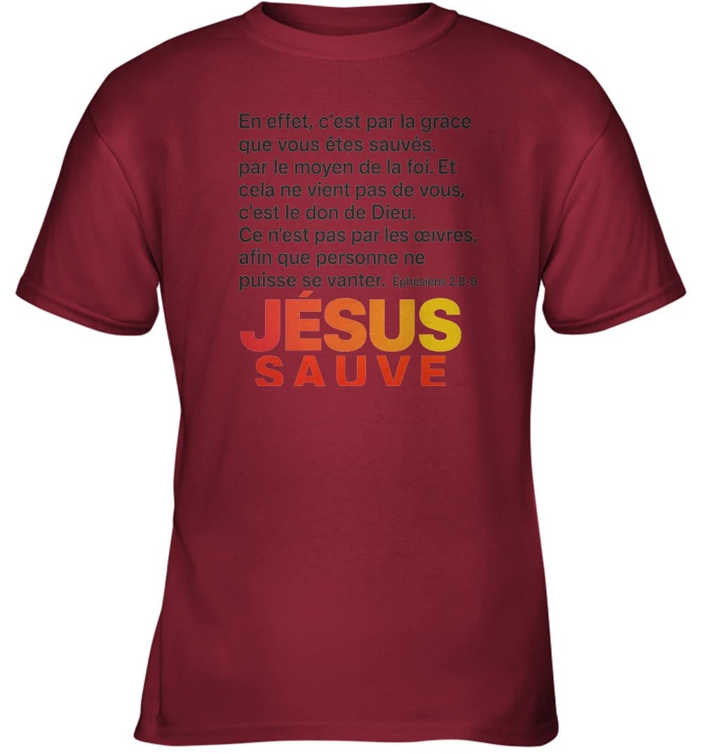 đ T-shirt Jesus sauve avec un verset biblique GoVibeshop777