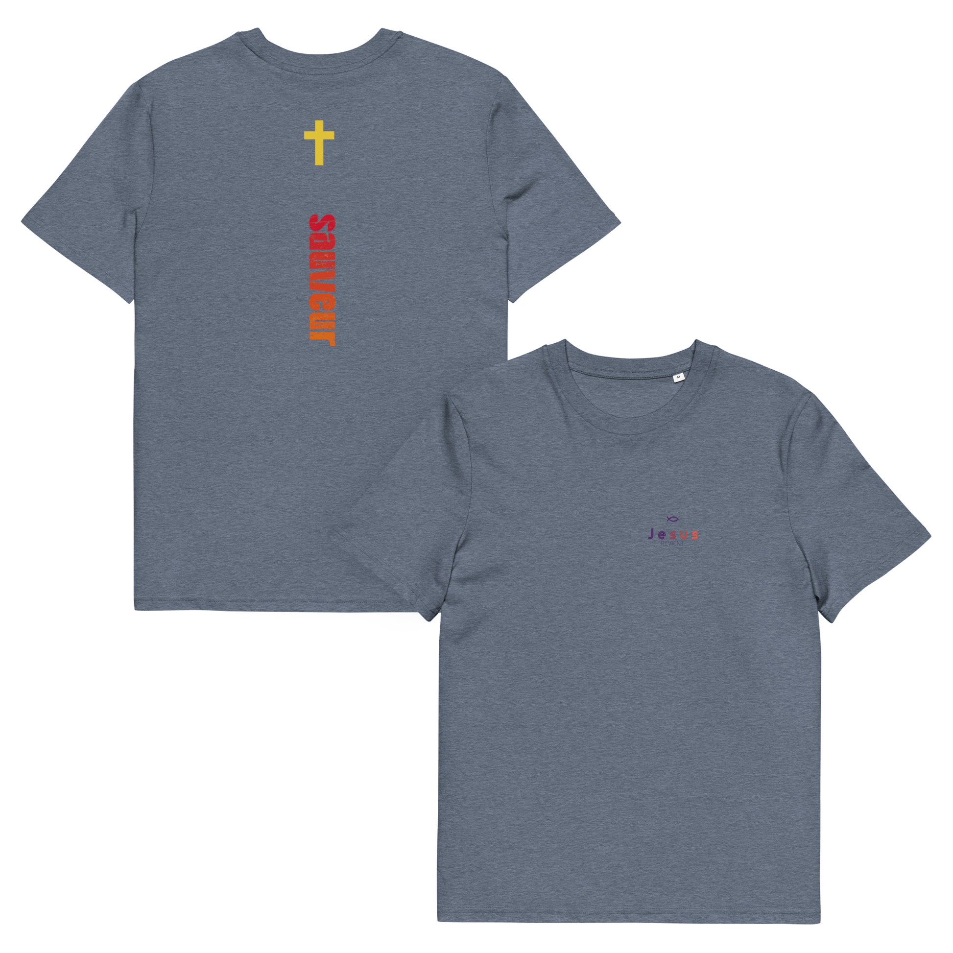 T-shirt unisexe en coton biologique jesus sauveT - SHIRTGoVibeshop777