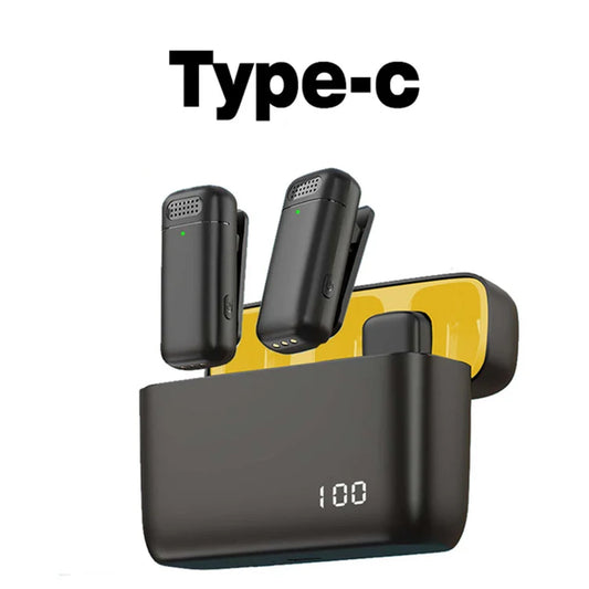 Popular Hot sell K6 Video Recording Micro Tie  Dual Lapel Mic Wireless Lavalier Microphone for Type C Smartphone Vlogging Youtub