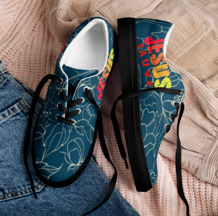 Chaussures chrétiennes en toile « Jésus sauve »