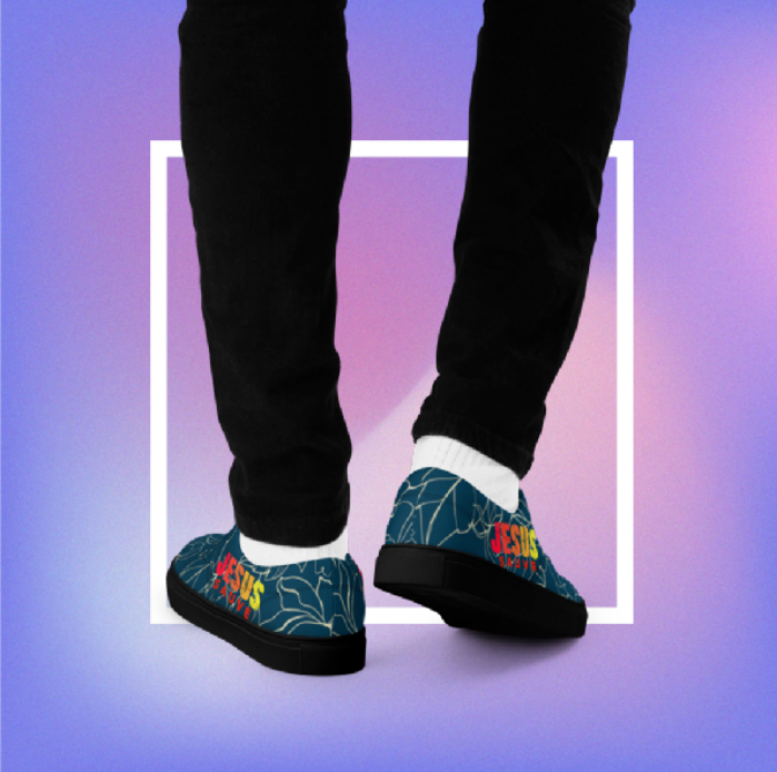 Chaussures chrétiennes en toile « Jésus sauve »