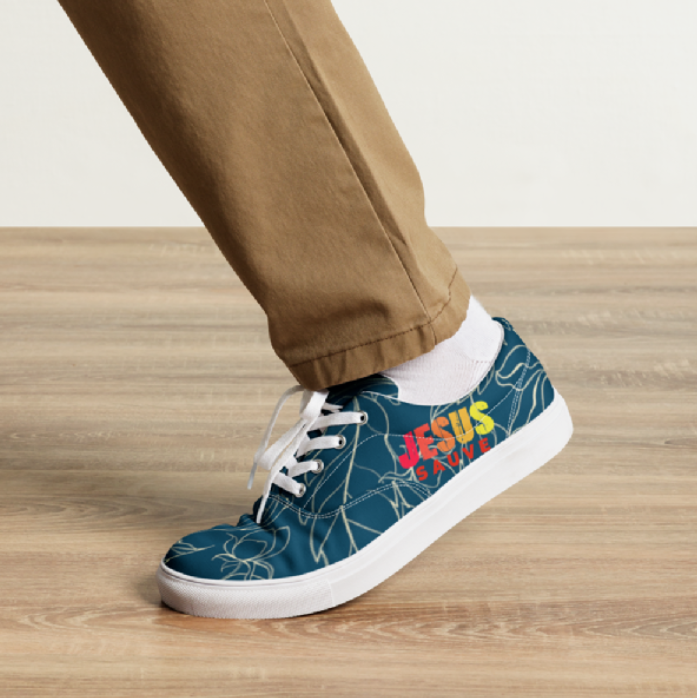 Chaussures chrétiennes en toile « Jésus sauve »