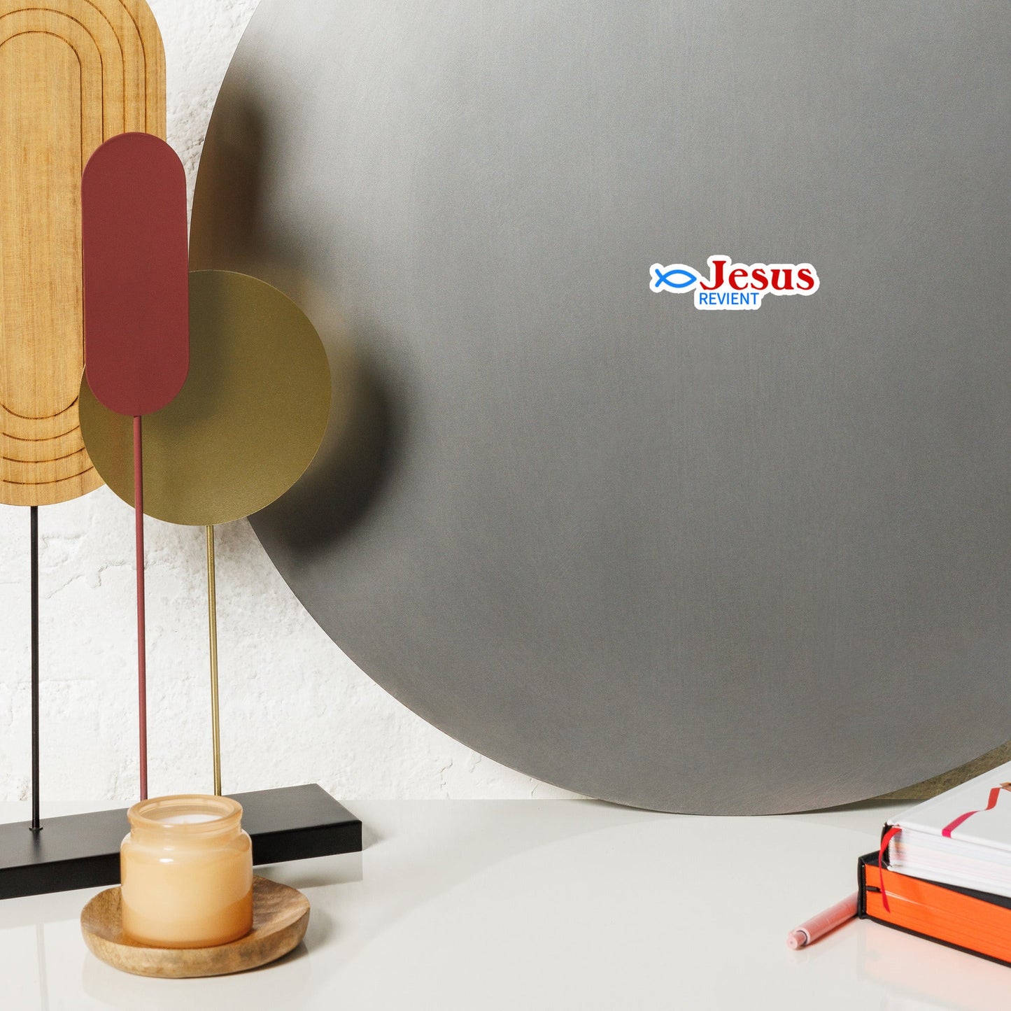 Aimant Jésus revient: magnifique décoration chrétienne pour votre maison ou votre voiture.