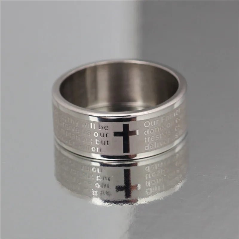 ✝️ Bague Chrétienne en Acier – Foi & Élégance IntemporelleGoVibeshop777