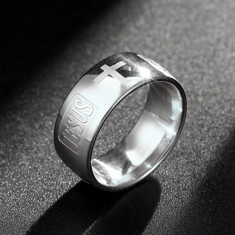 ✝️ Bague Chrétienne en Acier – Foi & Élégance IntemporelleGoVibeshop777