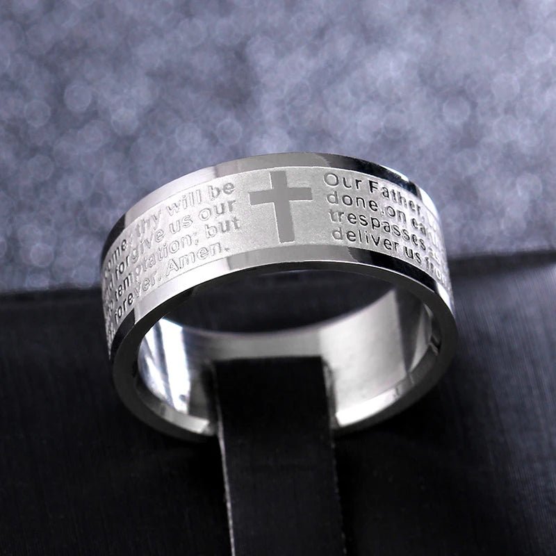 ✝️ Bague Chrétienne en Acier – Foi & Élégance IntemporelleGoVibeshop777