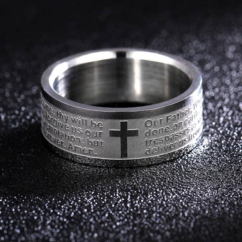 ✝️ Bague Chrétienne en Acier – Foi & Élégance IntemporelleGoVibeshop777