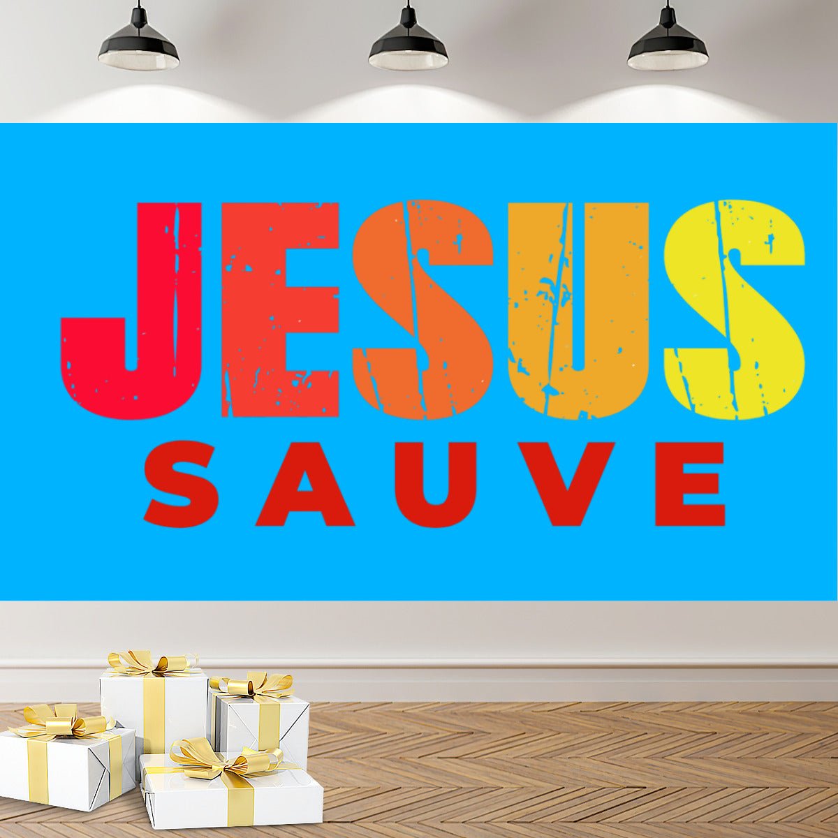 Drapeau jesus sauveBackdropGoVibeshop777