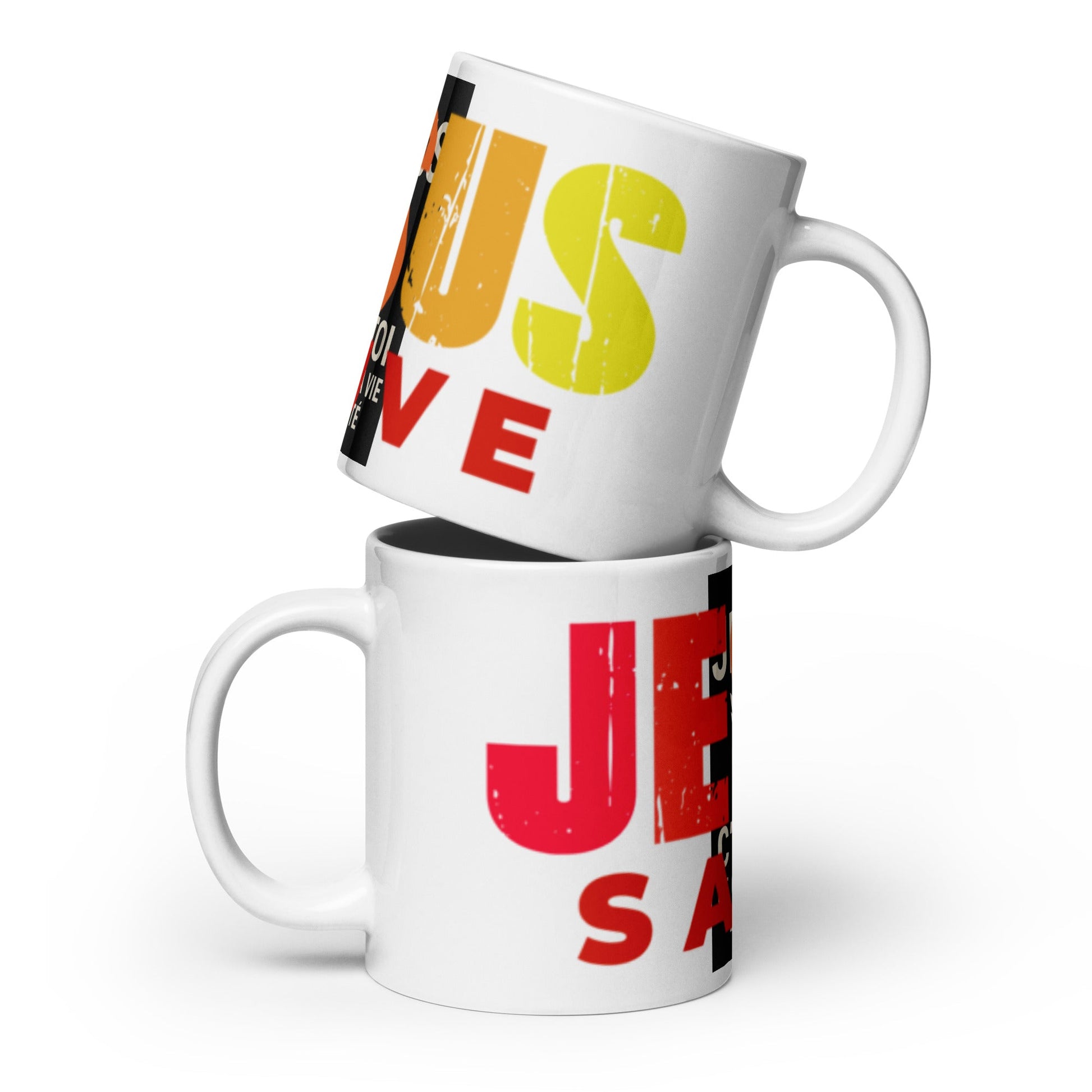 Mug Blanc Brillan jesus le cheminMUGGoVibeshop777