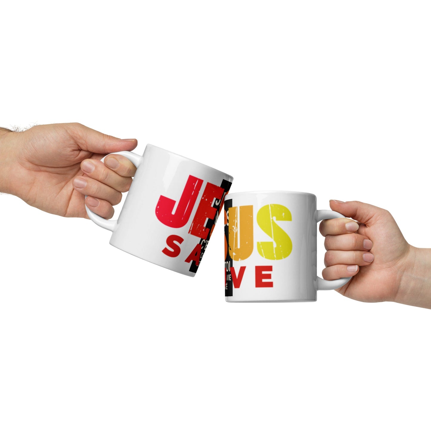 Mug Blanc Brillan jesus le cheminMUGGoVibeshop777