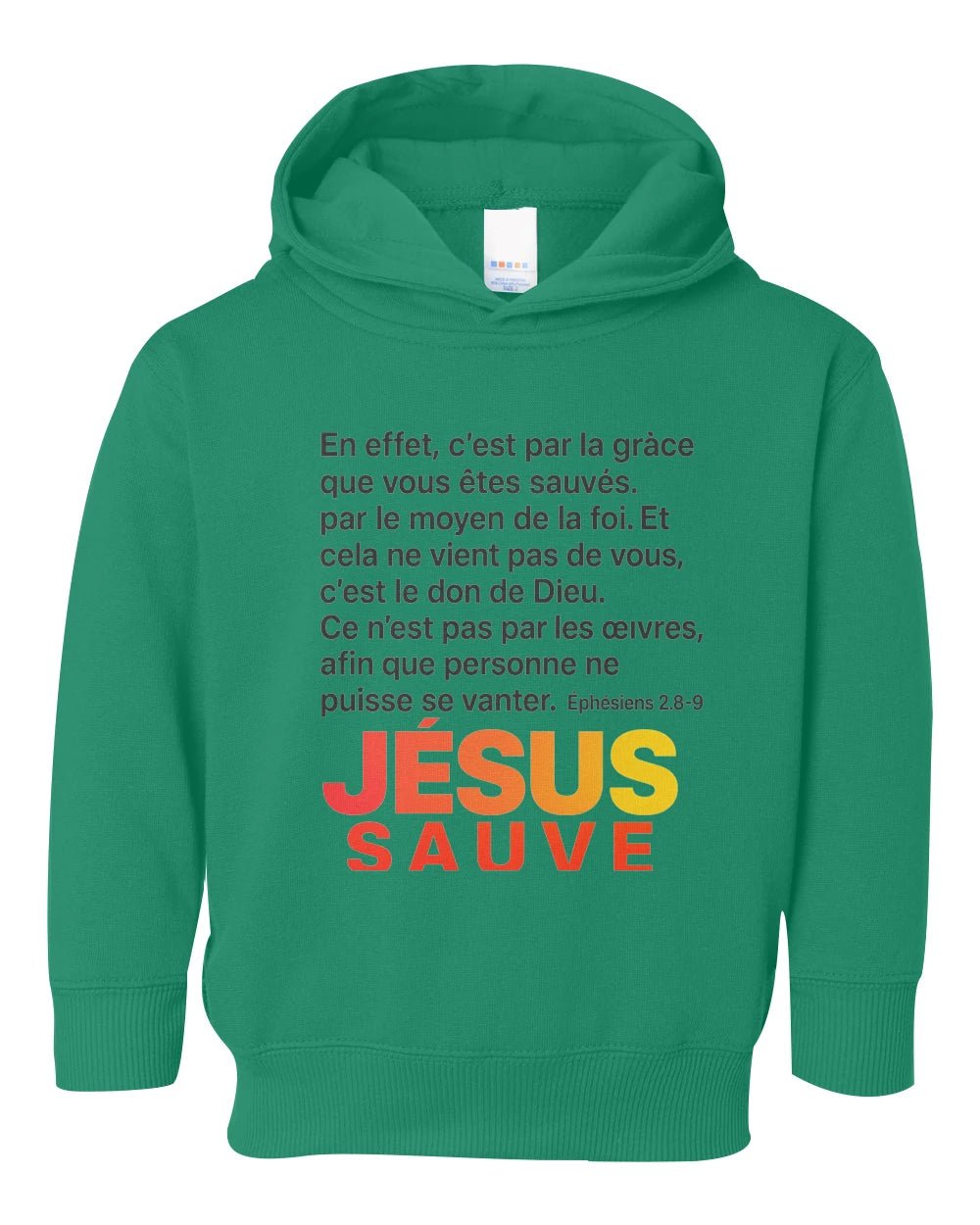 🐰 Sweat à Capuche Rabbit Skins Fleece – Jesus sauve + verset biblique GoVibeshop777