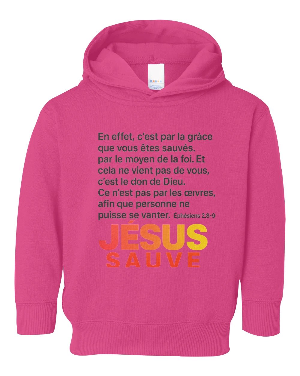 🐰 Sweat à Capuche Rabbit Skins Fleece – Jesus sauve + verset biblique GoVibeshop777