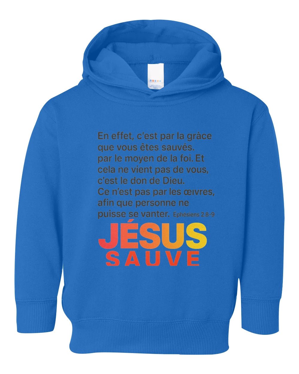 🐰 Sweat à Capuche Rabbit Skins Fleece – Jesus sauve + verset biblique GoVibeshop777