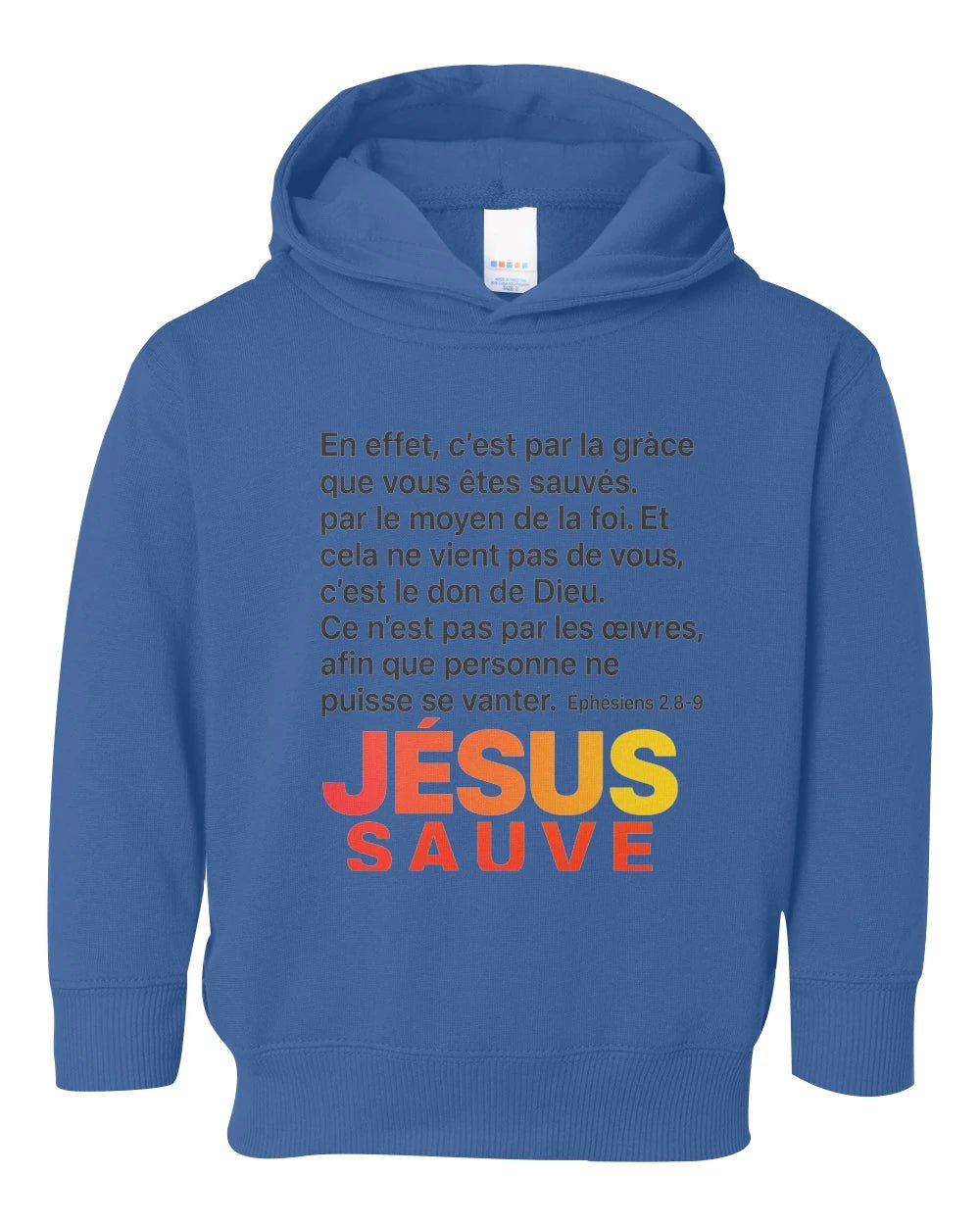 🐰 Sweat à Capuche Rabbit Skins Fleece – Jesus sauve + verset biblique GoVibeshop777