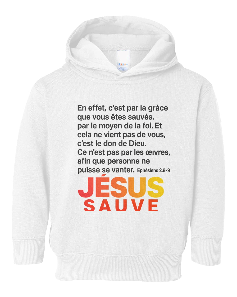 🐰 Sweat à Capuche Rabbit Skins Fleece – Jesus sauve + verset biblique GoVibeshop777