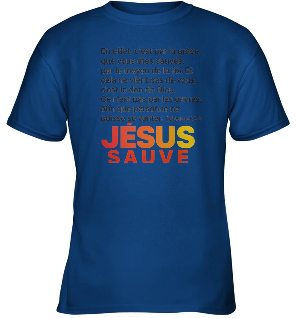 🌟 T-shirt Jesus sauve avec un verset biblique GoVibeshop777