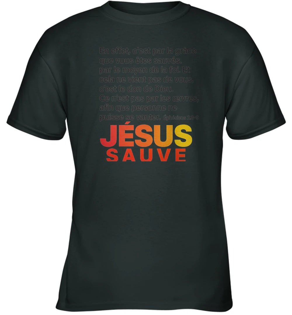 🌟 T-shirt Jesus sauve avec un verset biblique GoVibeshop777
