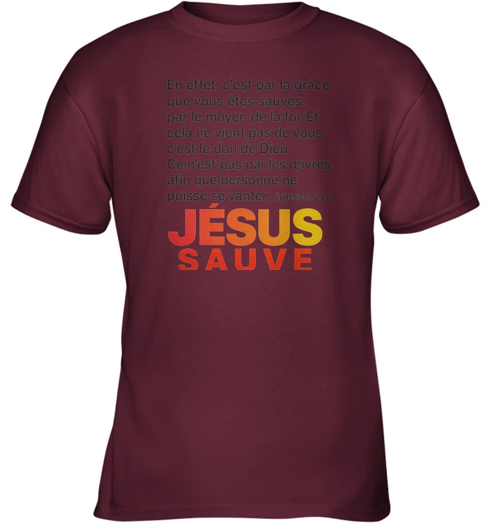 🌟 T-shirt Jesus sauve avec un verset biblique GoVibeshop777