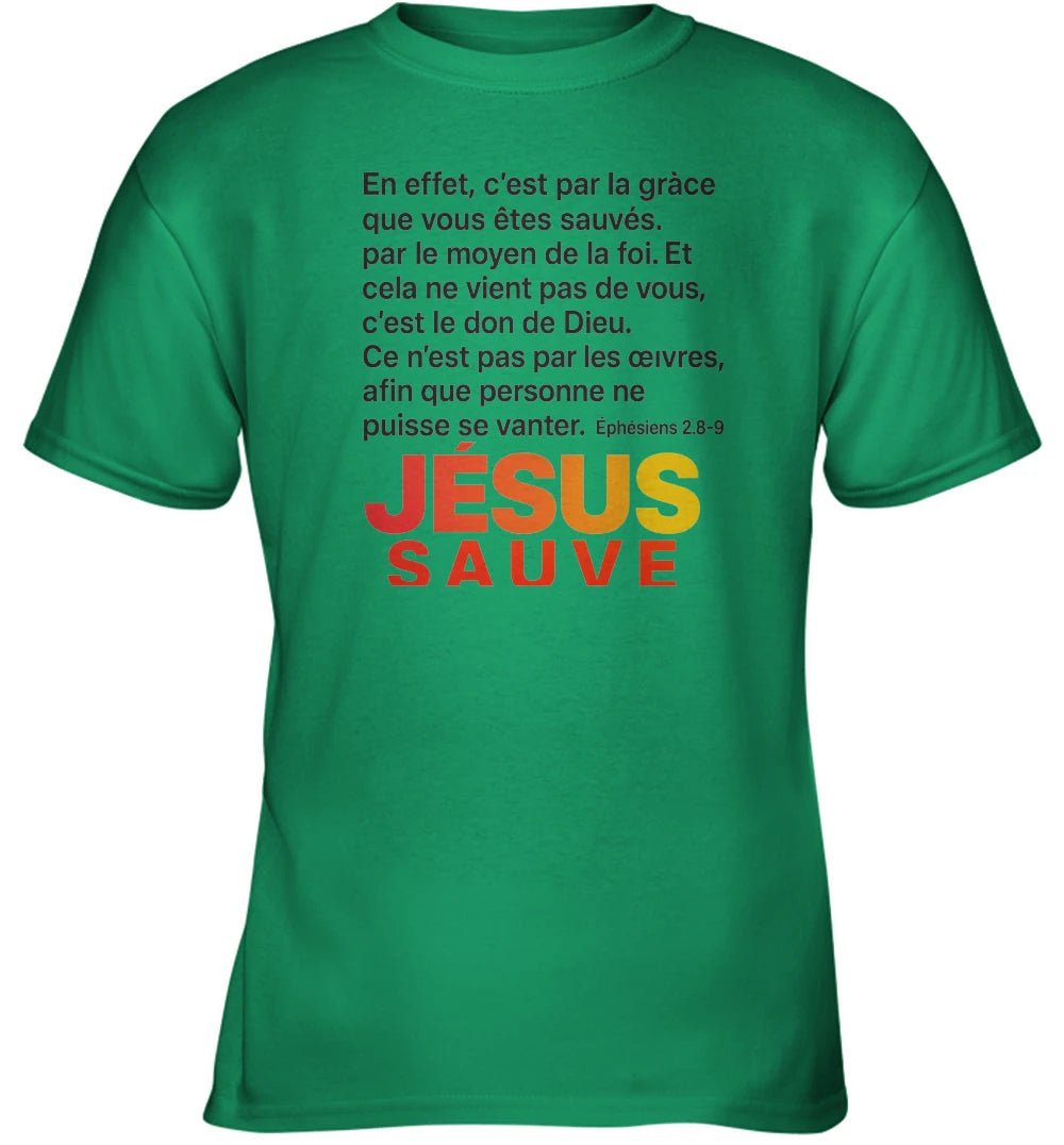 🌟 T-shirt Jesus sauve avec un verset biblique GoVibeshop777