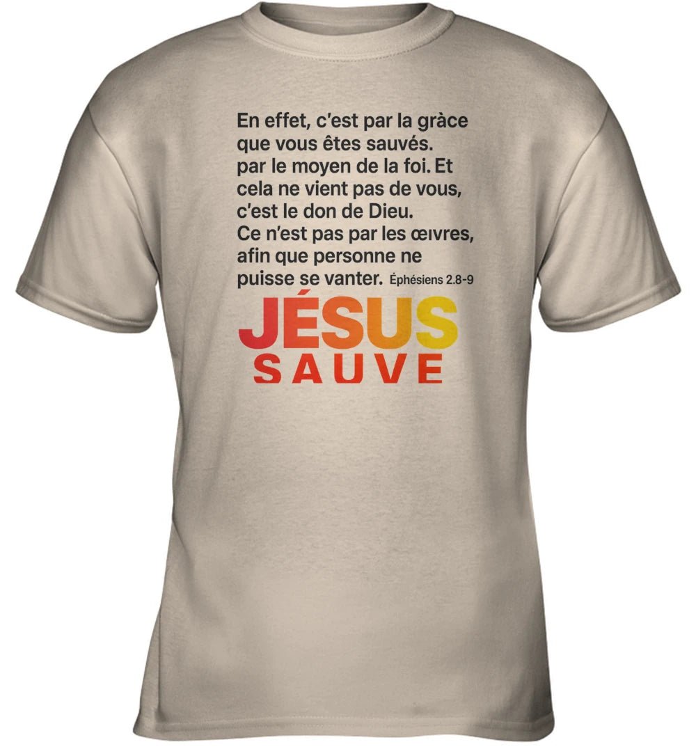 🌟 T-shirt Jesus sauve avec un verset biblique GoVibeshop777