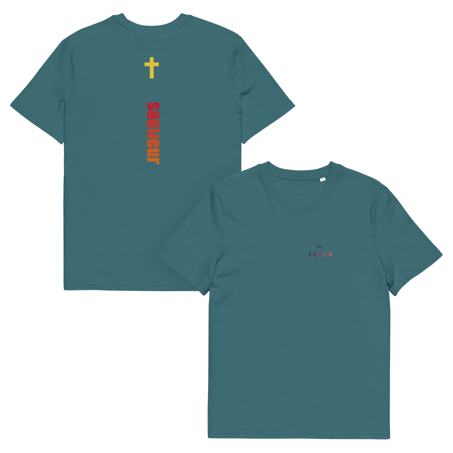 T-shirt unisexe en coton biologique jesus sauveT - SHIRTGoVibeshop777