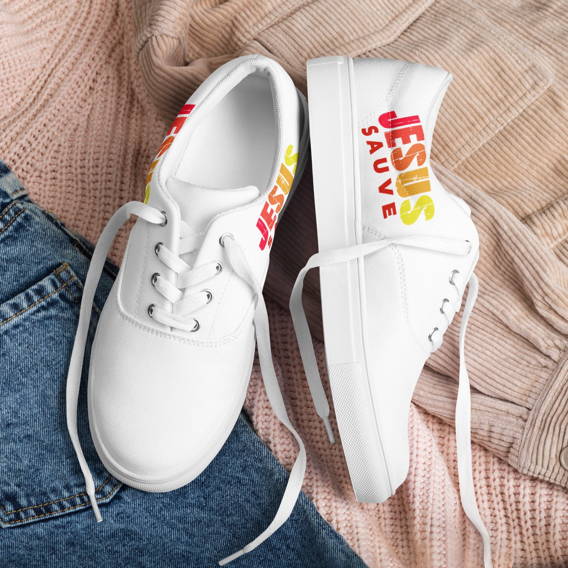 Tennis en toile jesus sauveSHOESGoVibeshop777